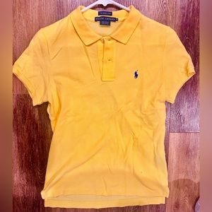 Vintage Ralph Lauren 2005 “The Skinny Polo” Yellow Collared Short Sleeve Polo